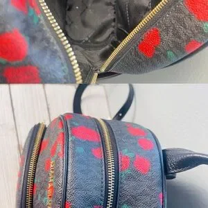 Michael Kors | Bags | Michael Kors Black Backpack With Red  display picture 3